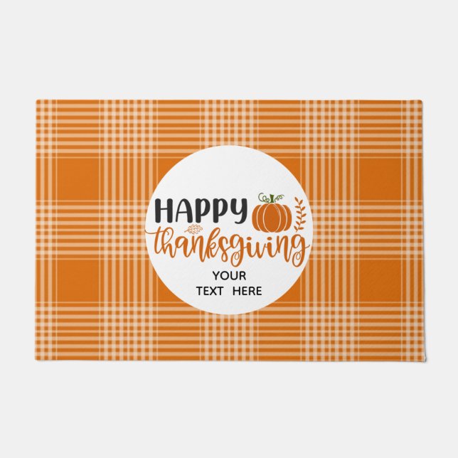 Felpudo Feliz Día de Acción de Gracias (Anverso)