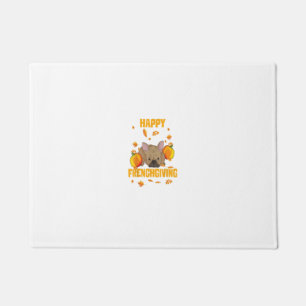Felpudo Feliz Día de Acción de Gracias Bulldog francés Lov