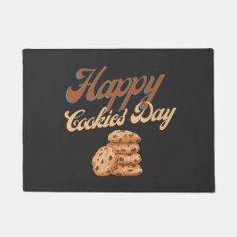 Felpudo Feliz Día de las Cookies, Día Nacional de la Cooki