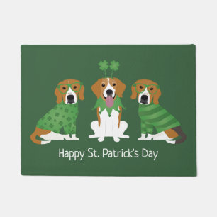Felpudo Feliz Día de San Patrón Perros Beagle