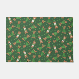 Felpudo Feliz Día de San Patrón Perros de la Fox Terrier