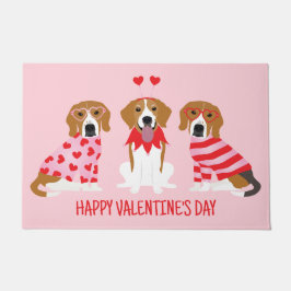 Felpudo Feliz Día de San Valentín Perros Beagle