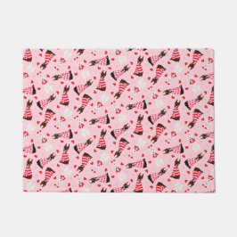 Felpudo Feliz Día de San Valentín Perros Dobermann