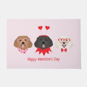 Felpudo Feliz Día de San Valentín Perros Maltipoo