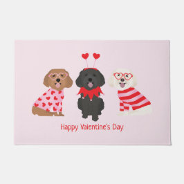 Felpudo Feliz Día de San Valentín Perros Maltipoo