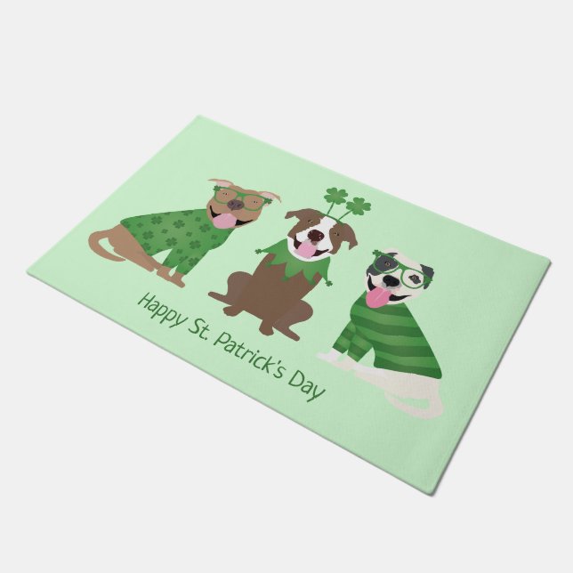 Felpudo Feliz Día de Santa Patrona Bulldoges (Angular)