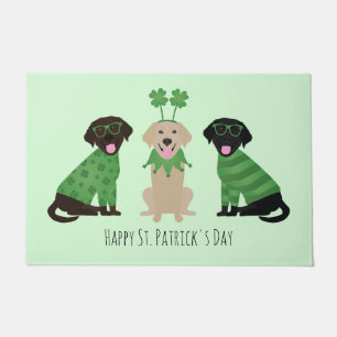 Felpudo Feliz Día de Santa Patrona Labrador Recuperar Perr