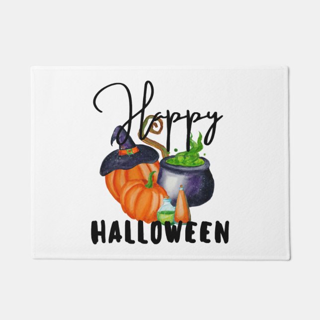 Felpudo Feliz disfraz de Halloween Decoración (Anverso)