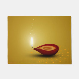 Felpudo Feliz Diwali Diya - Doormat