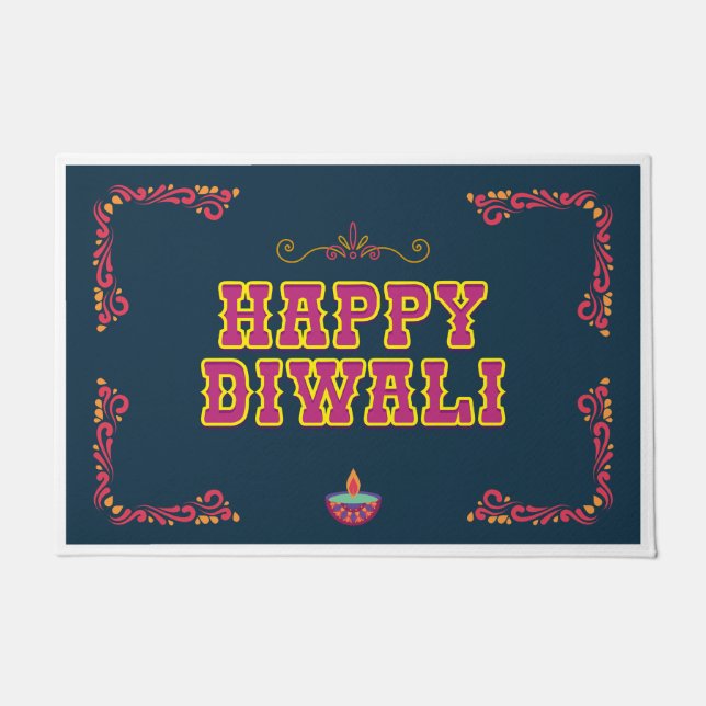Felpudo Feliz Diwali Doormat (Anverso)