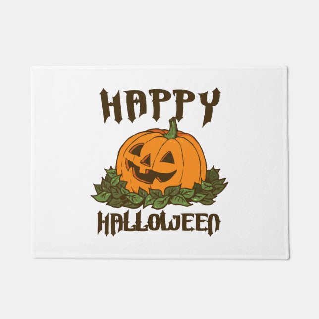 Felpudo Feliz Fantasma de Halloween -Disstume de disfraces (Anverso)