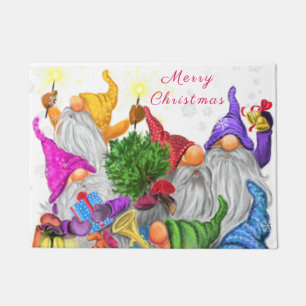 Felpudo Feliz Fiesta Gnome Navidades Doormat