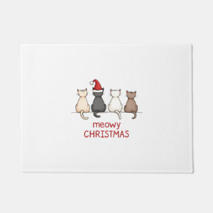 Felpudo Feliz Gatomidad Gato Navidad Gatito Lindo Gatos Sa