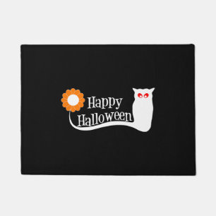 Felpudo Feliz Halloween bruja gato fantasma gatos camisas