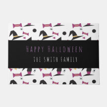 Feliz Halloween Bruja Patrón de Caramelo Nombre Al