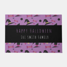 Feliz Halloween Bruja Patrón de Caramelo Nombre Al