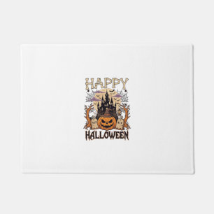 Felpudo Feliz Halloween Calabaza Sombrero de Bruja Castill