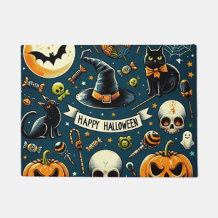 Felpudo Feliz Halloween Diversión y Terrorífico