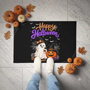 Felpudo Feliz Halloween Fantasma Lindo Calabaza Espeluznan