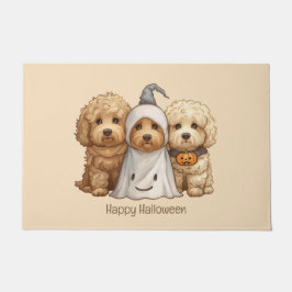 Felpudo Feliz Halloween Goldendoodle Dogs