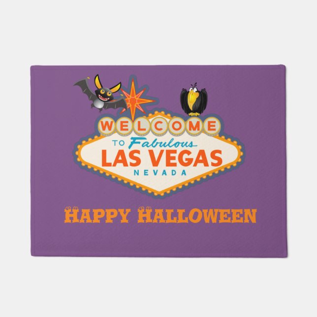 Felpudo Feliz Halloween Las Vegas Style (Anverso)