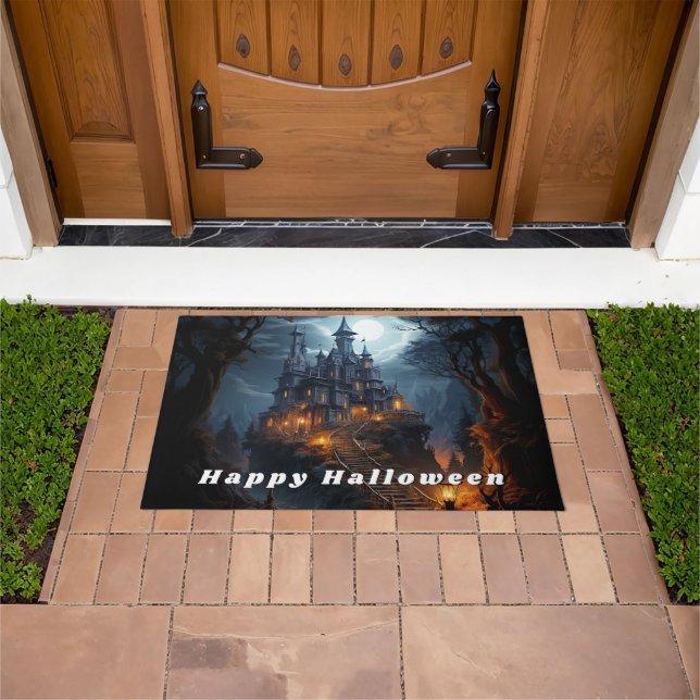Felpudo Feliz Halloween Scary Haunted Castle (Exterior)