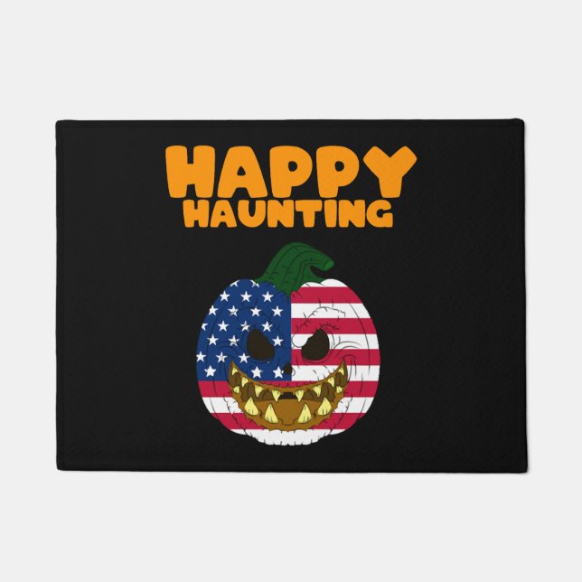 Felpudo Feliz Haunny Halloween Halloween Hombres Horror Am (Anverso)