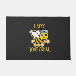 Felpudo Feliz Honeykkah Honey Bee Hanukkah Jewish