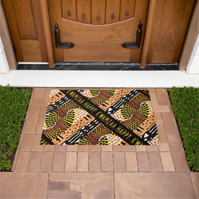 Felpudo "Feliz Kwanzaa" (Exterior)