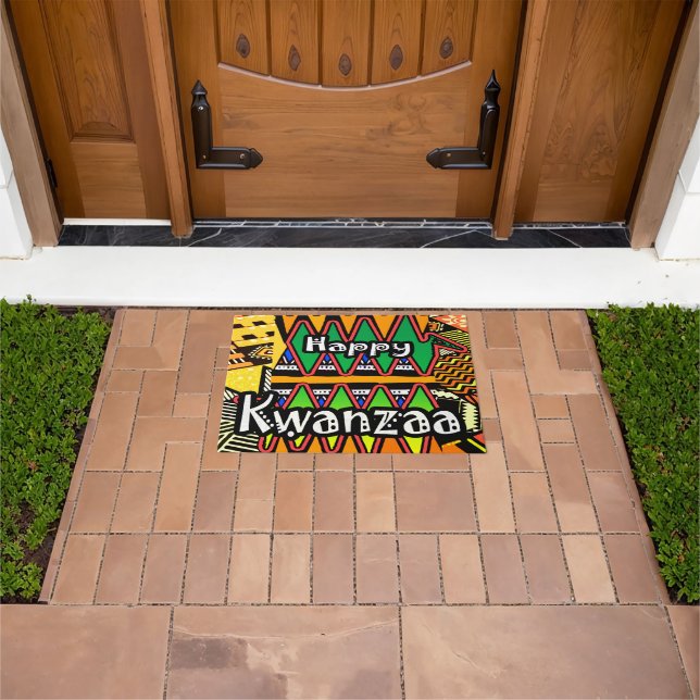 Felpudo "Feliz Kwanzaa" (Exterior)