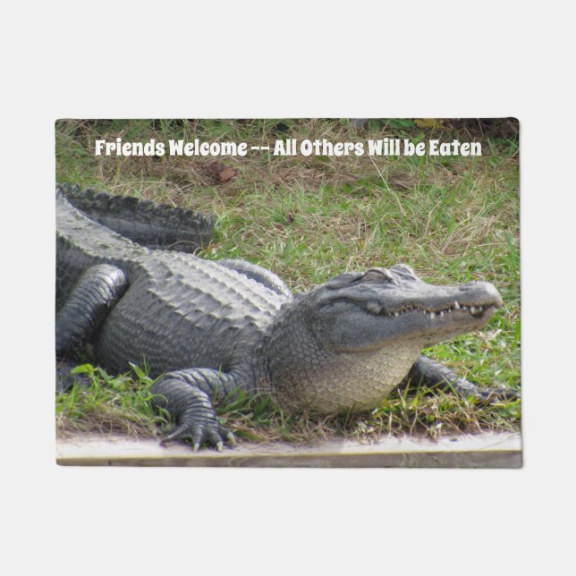 Felpudo Feliz lagarto - Doormat personalizado (Anverso)