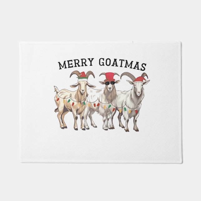 Felpudo Feliz Navidad a los animales de Goatmas (Anverso)