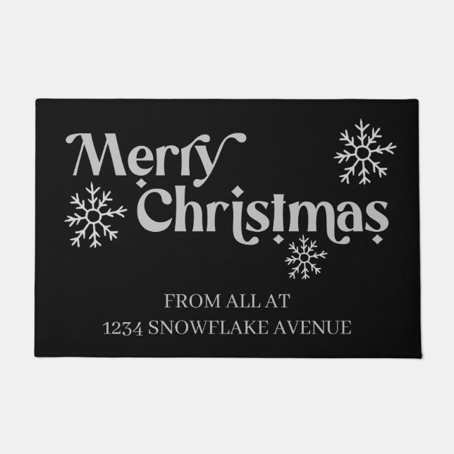 Felpudo Feliz Navidad a todos en Address Snowflake (Anverso)