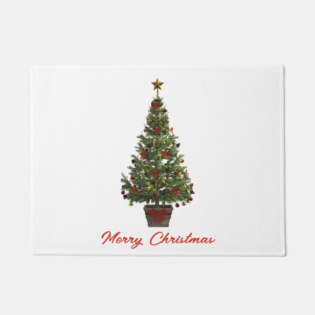 Felpudo Feliz Navidad. Árbol de Navidad (Anverso)