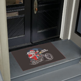 Felpudo Feliz Navidad Biker Santa Doormat