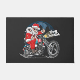 Felpudo Feliz Navidad Biker Santa Doormat