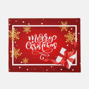 Felpudo Feliz Navidad, CALIGRAFÍA Roja