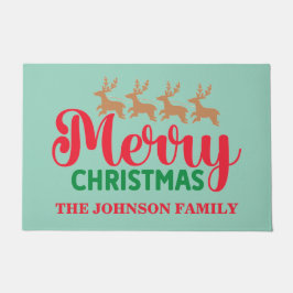 Felpudo Feliz Navidad colorida