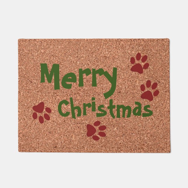 Felpudo Feliz Navidad con Paws (Anverso)