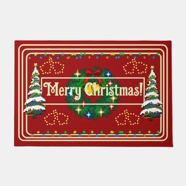 Felpudo Feliz Navidad Doormat (Anverso)