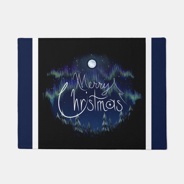 Felpudo Feliz Navidad Doormat - Oscuro (Anverso)