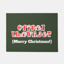 Feliz Navidad en Cherokee Bienvenida Mat
