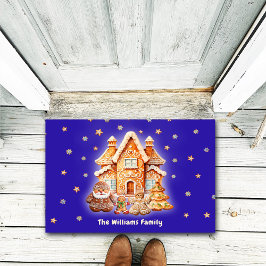 Felpudo Feliz Navidad Familia nombre personalizado diversi