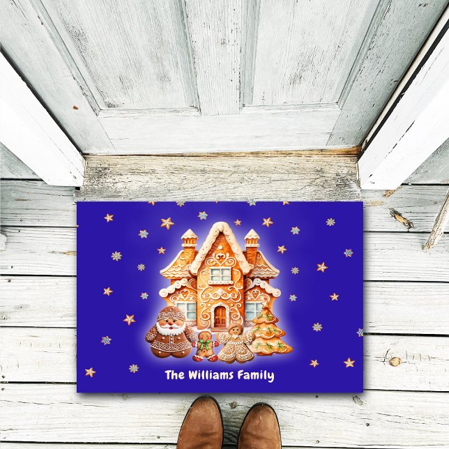 Felpudo Feliz Navidad Familia nombre personalizado diversi (Subido por el creador)