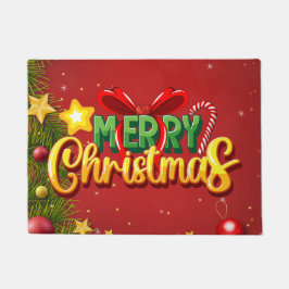 Felpudo Feliz Navidad Feliz Navidad Navidad Diversión Verd