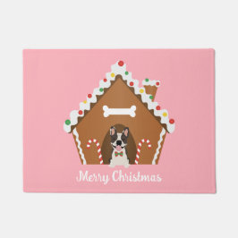 Felpudo Feliz Navidad Gingerbread Dog House