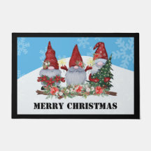 Feliz Navidad Gnome Bienvenida Puerta Mat