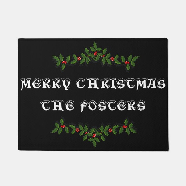 Felpudo Feliz Navidad Holly (Anverso)