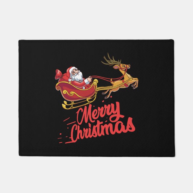 Felpudo Feliz Navidad Hombres Mujeres A Camisetas. (Anverso)