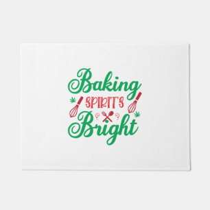 Felpudo Feliz Navidad Hornear Spirits Bright